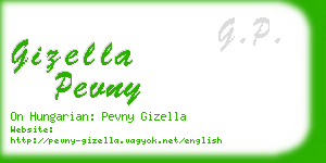 gizella pevny business card